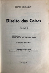Capa de Direito das coisas volume I - Clóvis Beviláqua