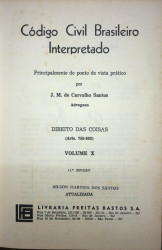 Capa de Código Civil Brasileiro Interpretado volume X - J.M de carvalho Santos