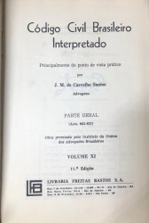 Capa de Código Civil Brasileiro Interpretado volume XI - J.M de carvalho Santos