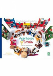Capa de Aconteceu na escola - Anna Claudia Ramos; Sandra Pina