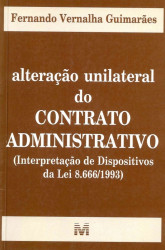 Capa de Alteração unilateral do CONTRATO ADMINISTRATICO - Fernando Vernalha Guimarães