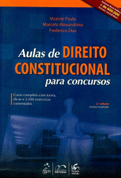 Capa de Aulas de direito constitucional para concursos - Vicente Paulo; Marcelo Alexandrino; Frederico Dias