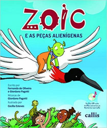 Capa de Zoic e as peças alienígenas - Fernanda de Oliveira