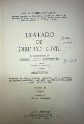 Capa de Tratado de direito civil volume 11 tomo 1 - Luiz da Cunha Gonçalves