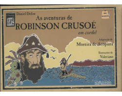 Capa de As aventuras de Robinson Crusoé em cordel - Daniel Defoe