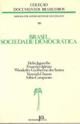 Capa de Brasil Sociedade democrática - Helio Jaguaribe; Francisco Iglésias; Wanderley Guilherme dos Santos; Vamireh Chacon; Fábio Comparato