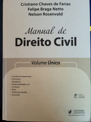 Capa de Manual de Direito Civil Volume Único - Cristiano Chaves de Farias, Felipe Braga Netto e Nelson Rosenvald