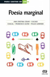 Capa de Poesia Marginal - Ana Cristina Cesar, Cacaso, Chacal, Francisco Alvim e Paulo Leminski