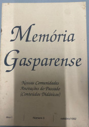 Capa de Memória Gasparense - Número 3 - Leda M. Baptista