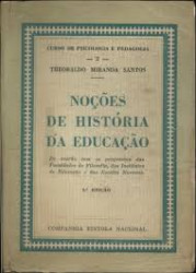 Capa de Noções de História da Educação - Theobaldo Miranda Santos