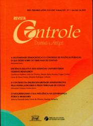 Capa de Revista Controle - Gleison Mendonça Diniz e Josimar Batista dos Santos (organizadores)
