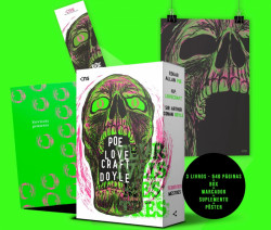 Capa de Box terríveis mestres - Edgar Allan Poe; H. P. Lovecraft; Arthur Conan Doyle