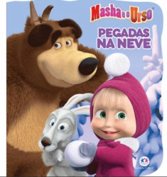 Capa de pegadas na neve - Marsha e o urso - 