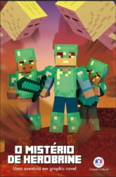 Capa de O mistério de herobrine - uma aventura de graphic novel