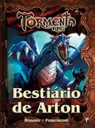 Capa de Bestiário de Arton - Gustavo Brauner; João Paulo Francisconi; Guilherme Dei Svaldi; Leonel Caldela