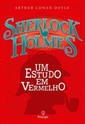 Capa de Um estudo em vermelho - Arthur Conan Doyle; Michele de Aguiar Vartuli