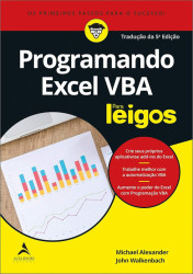Capa de Programando Excel VBA para leigos - Michael Alexander e John Walkenbach