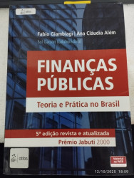 Capa de Finaças Públicas - Fabio Giambiagi e Ana Claudia Alem