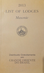 Capa de List of Lodges Masonic 2013 - 