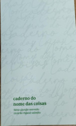 Capa de Caderno do nome das coisas - Fabio Giorgio Azevedo; Ricardo Rigaud Salmito