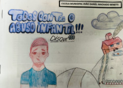 Capa de Todos Contra o Abuso Infantil - (E.M. João Daniel M. Benetti)