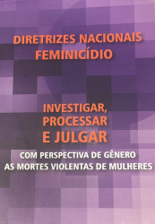 Capa de Diretrizes Nacionais Feminicídio - 