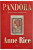 Capa do livro Pandora de Anne Rice.