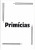 Capa do livro Primícias