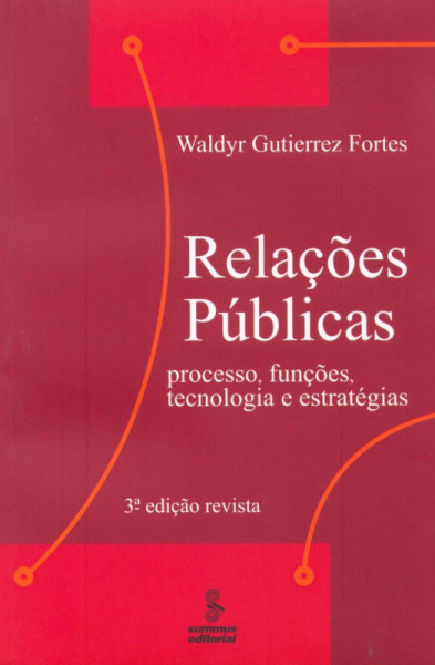 Capa de Relações públicas - Waldyr Gutierrez Fortes
