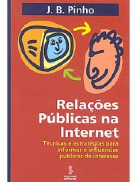 Capa de Relações públicas na internet - J. B. Pinho