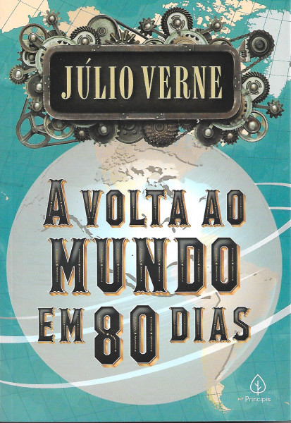 Capa de A volta ao mundo em 80 dias - Júlio Verne