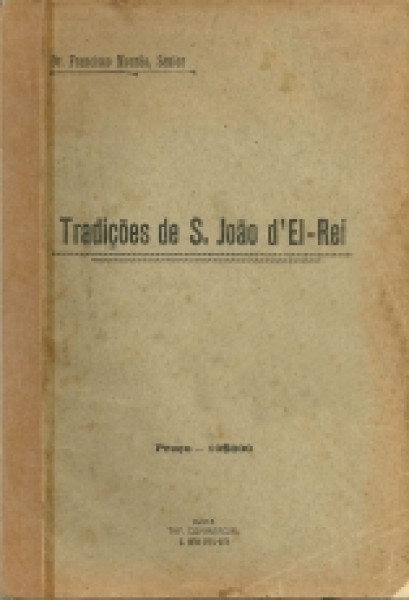 Capa de Tradições de S. João d'El-Rei - Francisco Mourão Senior