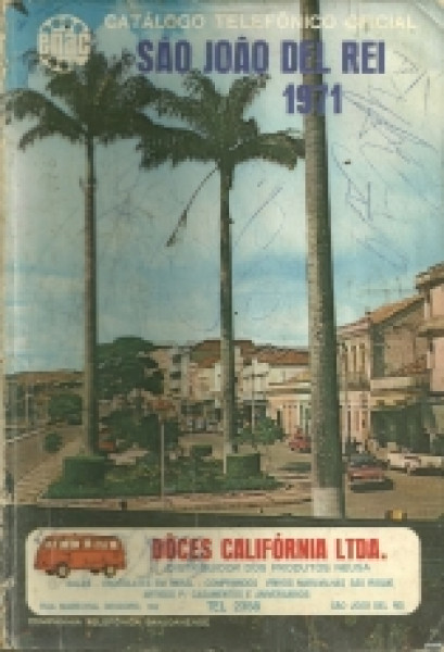 Capa de Catálogo telefônico 1971 de São João del Rei - 