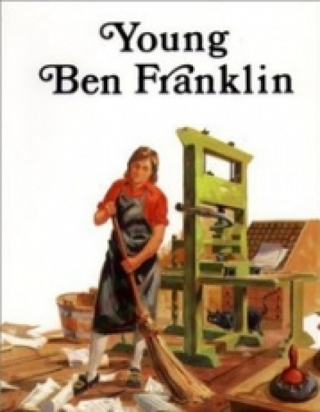 Capa de Young Ben Franklin - Laurence Santrey