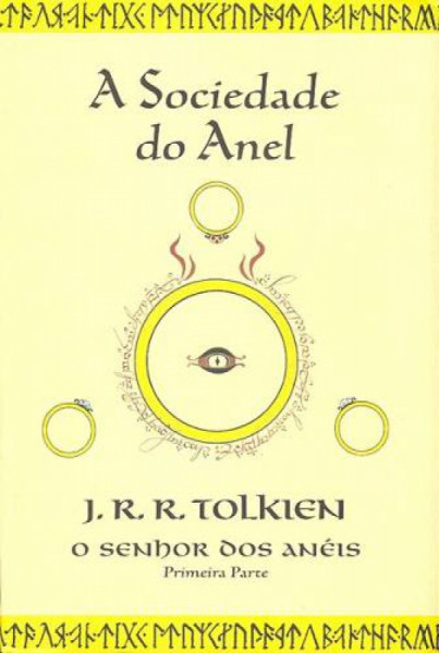 Capa de A sociedade do anel - J. R. R. Tolkien
