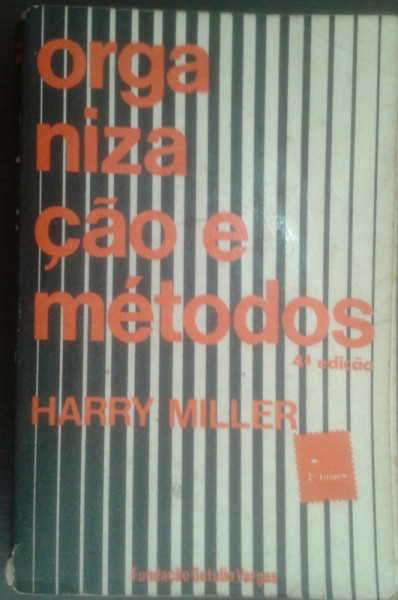 Capa de Organização e métodos - Harry Miller
