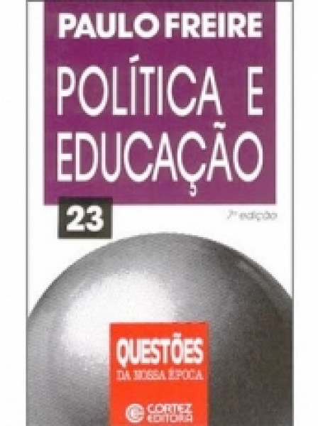 Capa de Política e educação - Paulo Freire