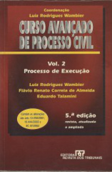 Capa de Curso avançado de processo civil volume 2 - Luiz Rodrigues Wambier; Flavio Renato Correia de Almeida; Eduardo Talamini