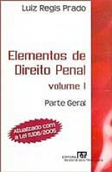 Capa de Elementos do direito penal volume 1 - Luiz Regis Prado