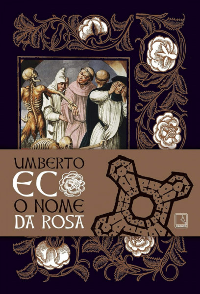 Capa de O nome da rosa - Umberto Eco