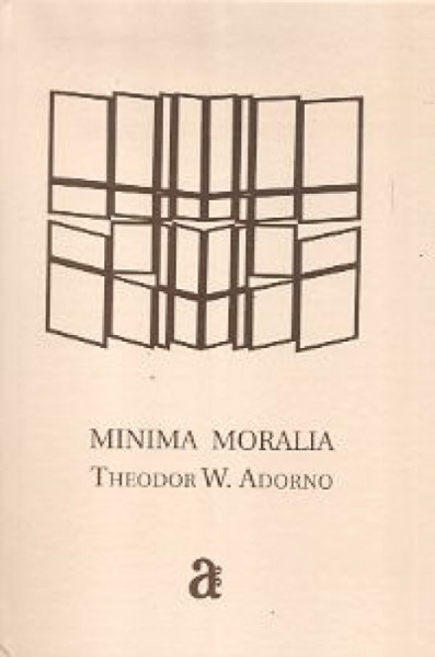 Capa de Minima moralia - Theodor W. Adorno