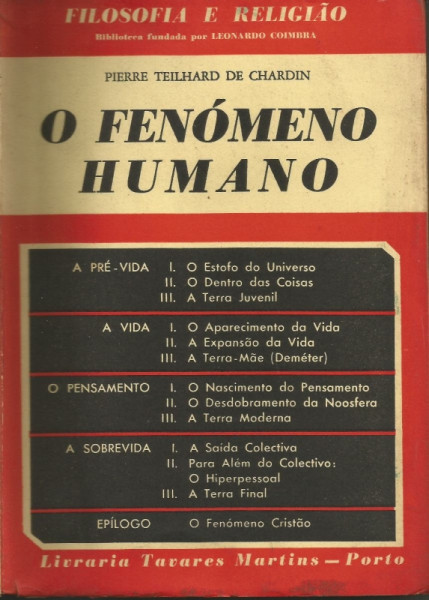 Capa de O Fenômeno Humano - Pierre Teilhard de Chardin