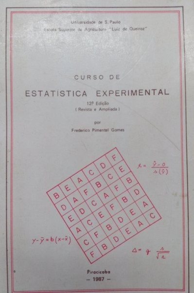 Capa de Curso de Estatística Experimental - Frederico Pimentel Gomes