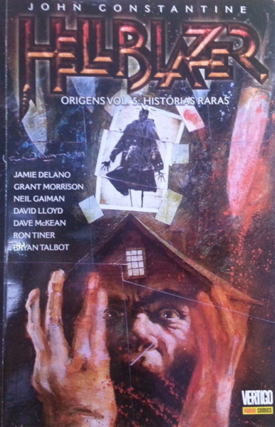 Capa de John Constantine, Hellblazer - Origens - Jamie Delano; Grant Morrison; Neil Gaiman; David lloyd; Davi McKean; Ron Tiner; Bryan Talbot