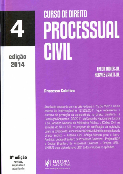 Capa de Curso de direito processual civil volume 4 - Fredie Didier Jr.; Hermes Zaneti Jr.