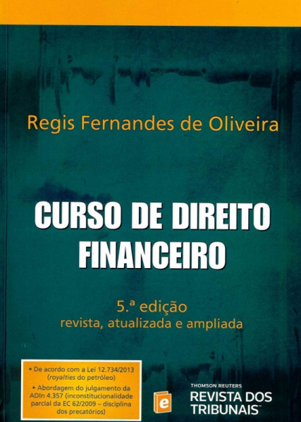 Capa de Curso de direito financeiro - Regis Fernandes de Oliveira