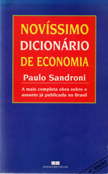 Capa de Novíssimo Dicionário de Economia - Paulo Sandroni