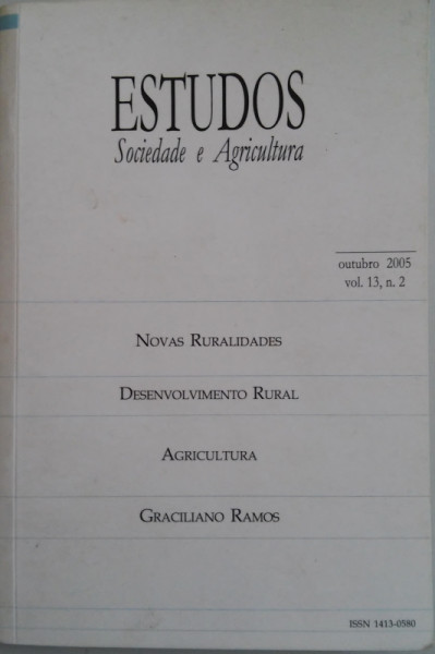 Capa de Estudos sociedade e agricultura - Graciliano Ramos
