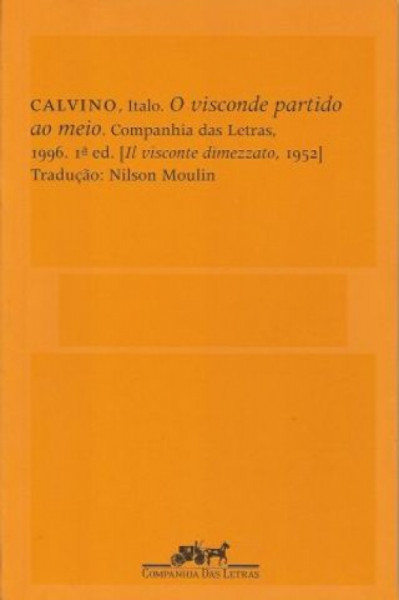 Capa de O visconde partido ao meio - Ítalo Calvino