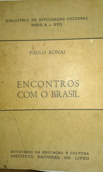 Capa de Encontros com o Brasil - Paulo Rónai
